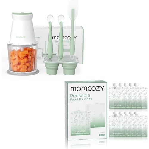 Momcozy Baby Food Maker & Reusable Baby Food Pouches-5oz