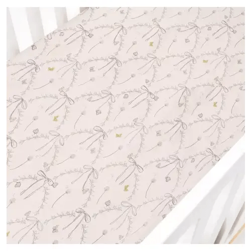 Brands We Love Bows & Butterfly Kisses Crib Sheet - Pink by Janie and Jack