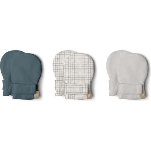 Stay On 3-Pack Mitts, Moss + Terrazzo + Sandstone - Goumi Hats & Mittens | Maisonette