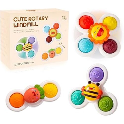 Suction Cup Spinner Toys for Toddlers Boys Girls, Bath Toys for Toddlers, Toys Education Toys for Toddlers Baby Toys Birthday Gift