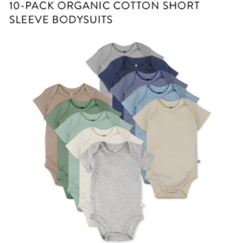 10-Pack Organic Cotton Short Sleeve Bodysuits | Honest Baby Clothing