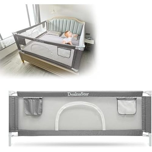 Bed Rail for Toddlers,75"/190cm Baby Bed Rail Guard,Upgrade Adjustable Kids Bed Rail,Universal Safety Baby Bed Side Rail Guard for Twin,Full,Queen,King,Cal King Size.