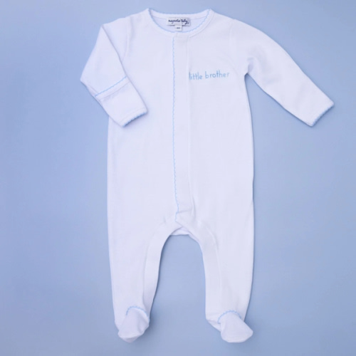 Little Brother Embroidered Footie