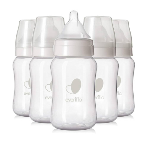 Evenflo Feeding Premium Proflo Venting Balance Plus Wide Neck Baby, Newborn and Infant Bottles - Helps Reduce Colic - 9 Ounce (Pack of 6)