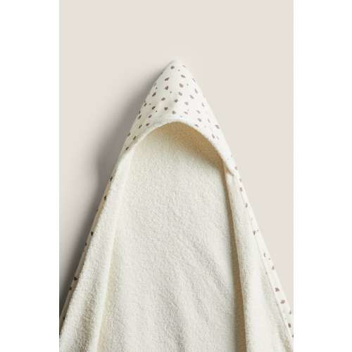 CHILDREN'S FLORAL PRINT HOODED TOWEL
