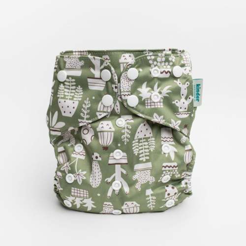Patterned Pocket Cloth Diaper with Athletic Wicking Jersey