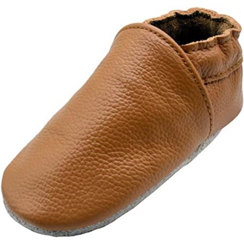 iEvolve Baby Leather Shoes Soft First Walker Shoes Crib Shoes Moccasins for Toddlers
