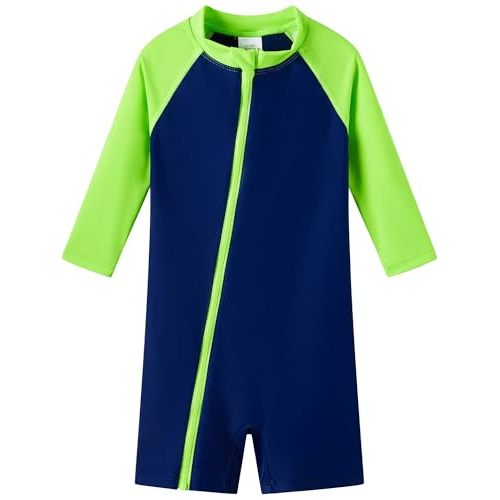UMELOK Baby Boys' Swimsuit Full Zip UPF 50+ Sun Protection Swimwear
