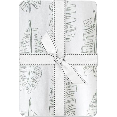 Butterblu Frankie Fitted Crib Sheet 100% Organic Cotton, Fern+Feather