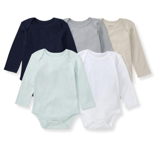 Burt's Bees Baby Unisex Organic Cotton Short and Long Sleeve Bodysuits, 5-Pack