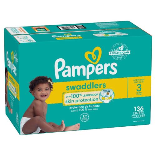 Pampers Swaddlers Active Baby Diapers Super Pack - Size 3
