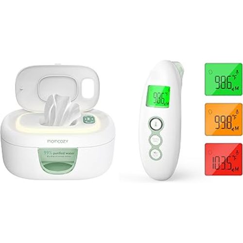 Momcozy Baby Wipe Warmer & Non-Contact Forehead and Ear Thermometer