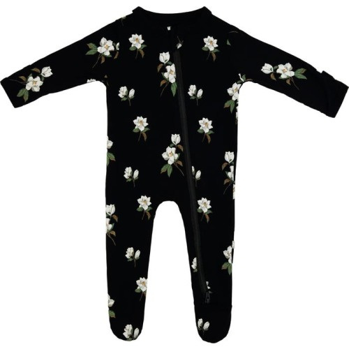 Baby Zip-Up Footie, 0-3 M, Magnolia