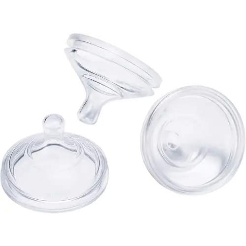 Boon Nursh Silicone Baby Bottle Nipples - Bottle Nipples for Boon Nursh Baby Bottles - Baby Bottle-Feeding Supplies - Medium Flow Baby Bottle Nipples - 3 Count