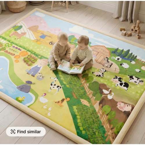 Activity Baby Play Mat 1.3" Thick –  Non-Slip, Splash Resistant