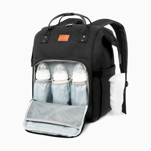 KeaBabies Original Diaper Backpack - Trendy Black