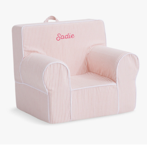 My First Anywhere Chair®, Blush Oxford Stripe