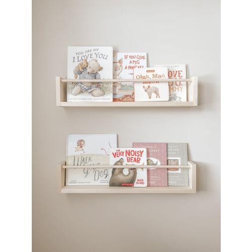 ONE nursery bookshelf, nursery decor, bookshelves, kids bookcase, book ledge, gift for baby, pine floating shelf