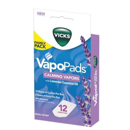 Vicks Calming Menthol and Lavender VapoPads For Vicks Humidifiers, Vaporizers and Plug-Ins, 12 Pack
