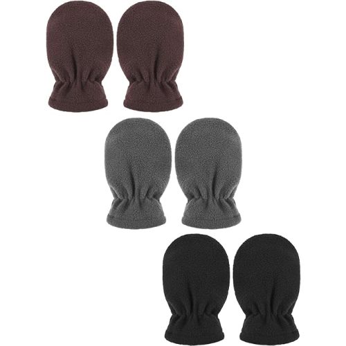 3 Pairs Baby Winter Mittens Fleece