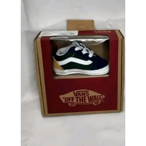 vans newborn shoes blue green yellow