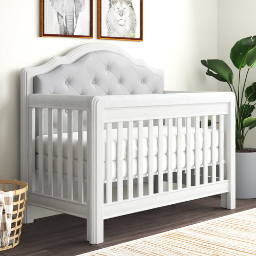 Greyleigh™ Baby & Kids Avah 5-in-1 Convertible Upholstered Crib & Reviews | Wayfair