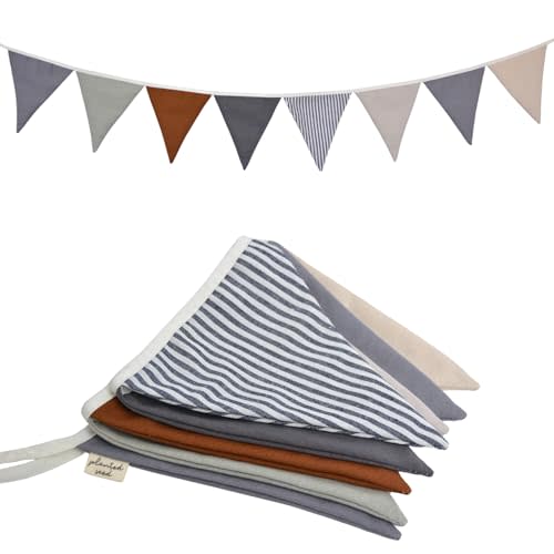 Pennant Banner & Nursery Bunting, Multicolor Baby Garland, Hanging Flag Decor, Children's Room, Playroom, Baby Shower Banner, Tent Decorations & Room Decor 6.5 Feet