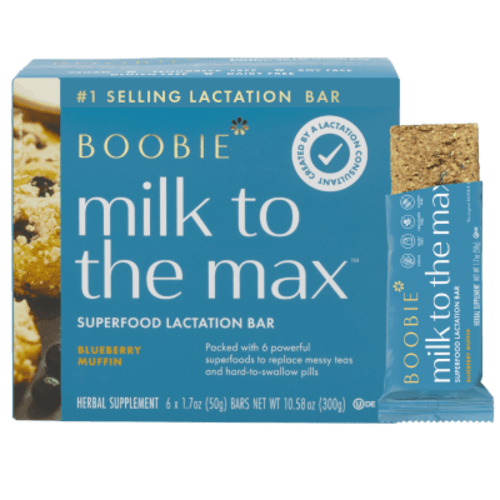 Boobie Bar Superfood Breastfeeding Bar, Blueberry Muffin, (1.7 Ounce Bars, 6 Count)