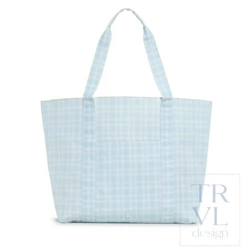 shopTRVLdesign Jumbo Tote - Pimlico Plaid Blue - Jumbo Tote - Pimlico Plaid Blue