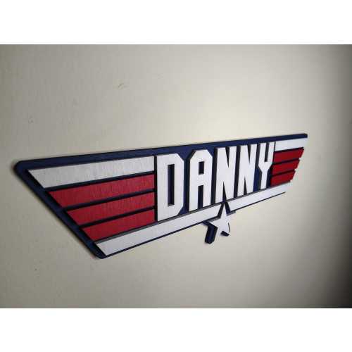 Personalized Top Flight Font Wooden Wall Sign, Nursery Decor