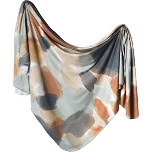 Copper Pearl Large Premium Knit Baby Swaddle Receiving Blanket Picasso