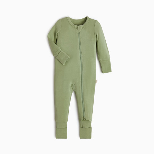 Tiny Kind Bamboo Viscose Convertible Footie - Green, 0-3 M