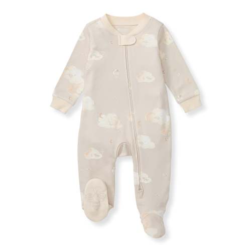 0-3 mo Good Night Sky Organic Cotton Sleep & Play - Limestone – Burt's Bees Baby