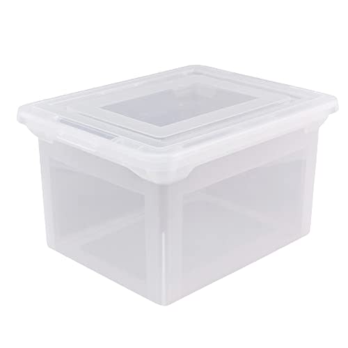 Office Depot® Brand Letter And Legal File Tote, 18" L x 14 1/4" W x 10 7/8" H, Clear