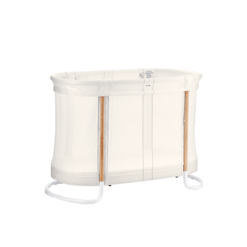 Baby Crib: White, with Fitted Sheet