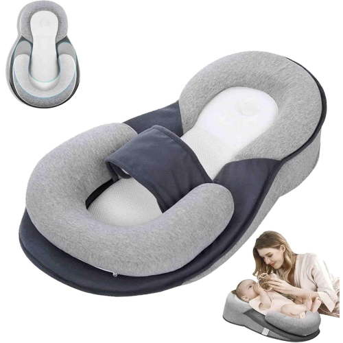Rest Nest Baby Bed Acid Reflux with Strap,Keesley Rest Nest Baby Sleeping Pillow for Newborn, for Comfortable Play & Feeding Support