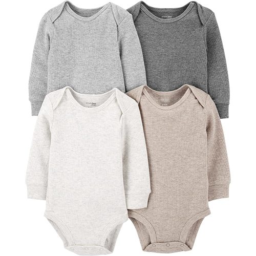Simple Joys by Carter's Baby 4-pack Long-sleeve Thermal Bodysuit