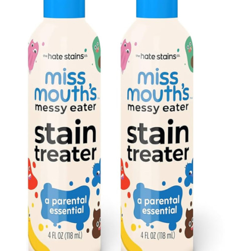 Miss Mouth's Messy Eater Stain Treater Spray - 4oz 2 Pack Stain Remover - Newborn & Baby Essentials - No Dry Cleaning Food, Grease, Coffee Off Laundry, Underwear, Fabric