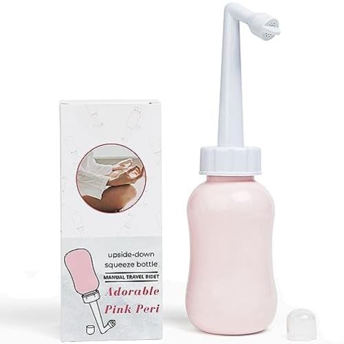 Bottle - Portable Bidet Postpartum Care Water Squeeze Spray for Pain Relief Tears Hemorrhoids After Birth + Period Care Menstrual Cup Buddy 300 ml (10 oz)
