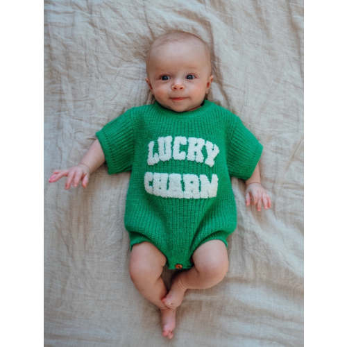 Sweater Romper, Lucky Charm Green