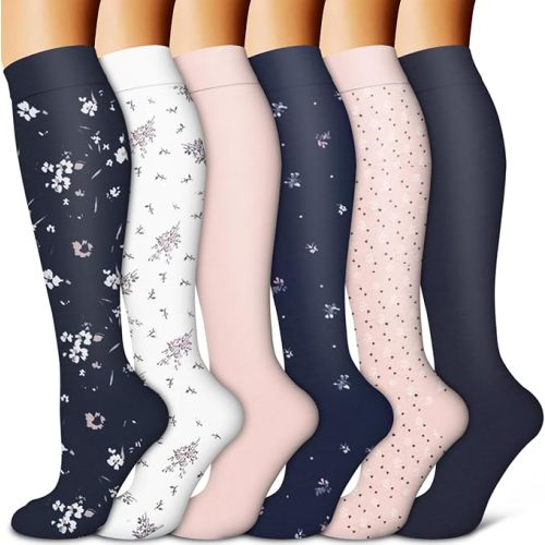 Copper Compression Socks for Women & Men (6 pairs) - Best Support for Nurses, Running, Hiking, Recovery