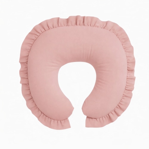 Pink Ruffle Nursing Pillow Cover