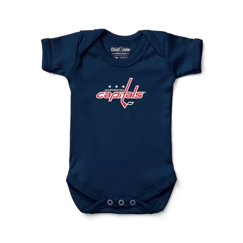 Newborn & Infant Washington Capitals Chad & Jake Navy Primary Logo Bodysuit