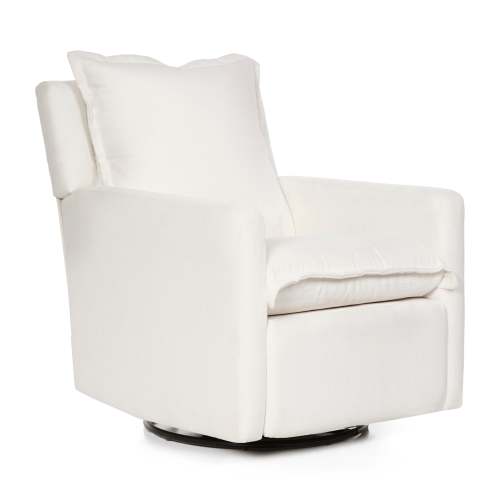 FLYNN – Gliding Swivel Nursery Recliner – High Performance Ivory