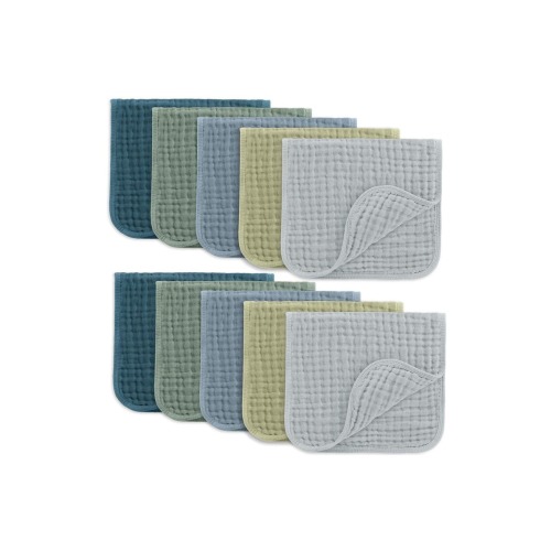 Muslin Burp Cloths - Pack of 10
