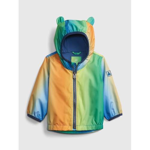 Baby Recycled Rainbow Windbuster in mango