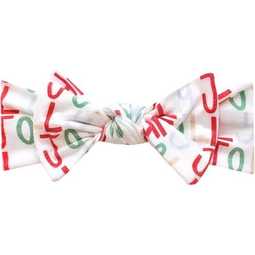 Copper Pearl Baby Stretchy Soft Knit Headband Bow Jolly