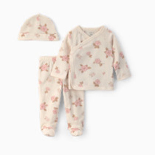Carter's 3 Piece Wrap Gift Set - Ivory Floral, Newborn