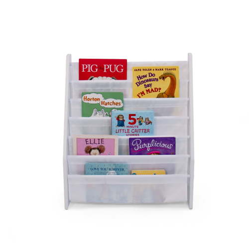 Humble Crew Cambridge Kids Supersized 6-Tier Bookshelf Book Organizer, White