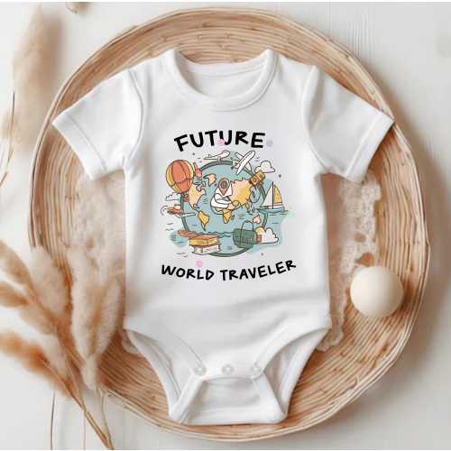 Future World Traveler Baby Onesies® Brand Cute Baby Shower Gift for Baby Outfit Explorer Adventure Baby Surprise Cute Kids Tshirt 21JJNN
